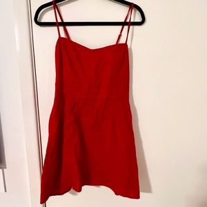 REFORMATION SLEEVELESS MINI DRESS, SIZE US 5, RED